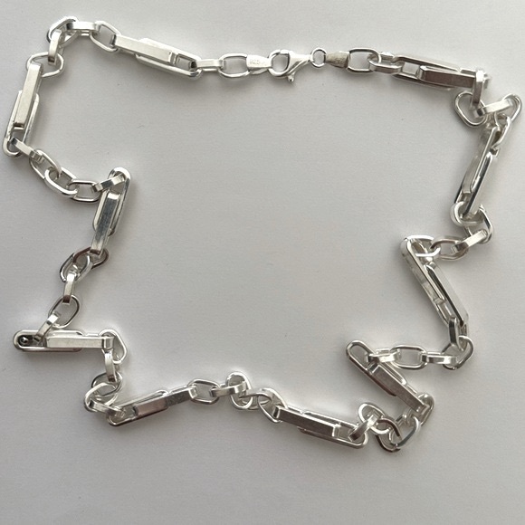 Link chain 925 silver 6mm necklace 26 inches - Picture 4 of 4